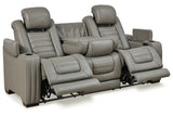 Backtrack Gray Power Reclining Sofa