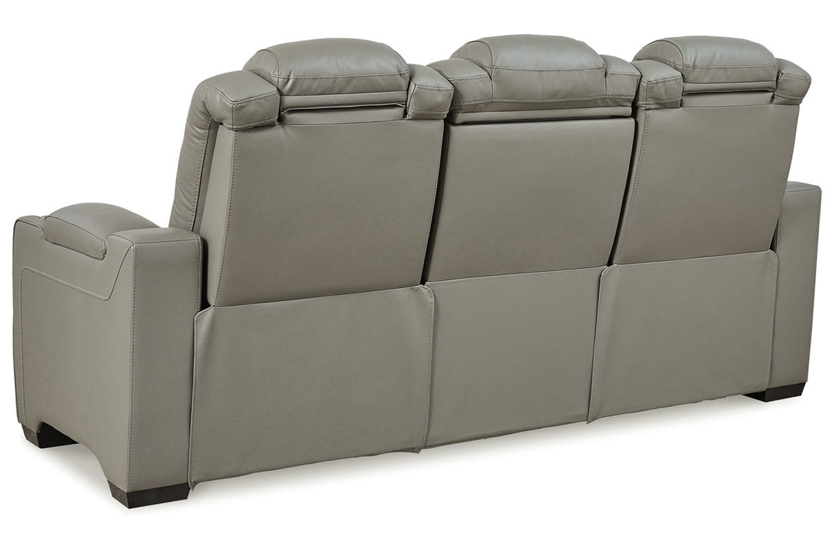 Backtrack Gray Power Reclining Sofa