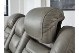 Backtrack Gray Power Reclining Loveseat