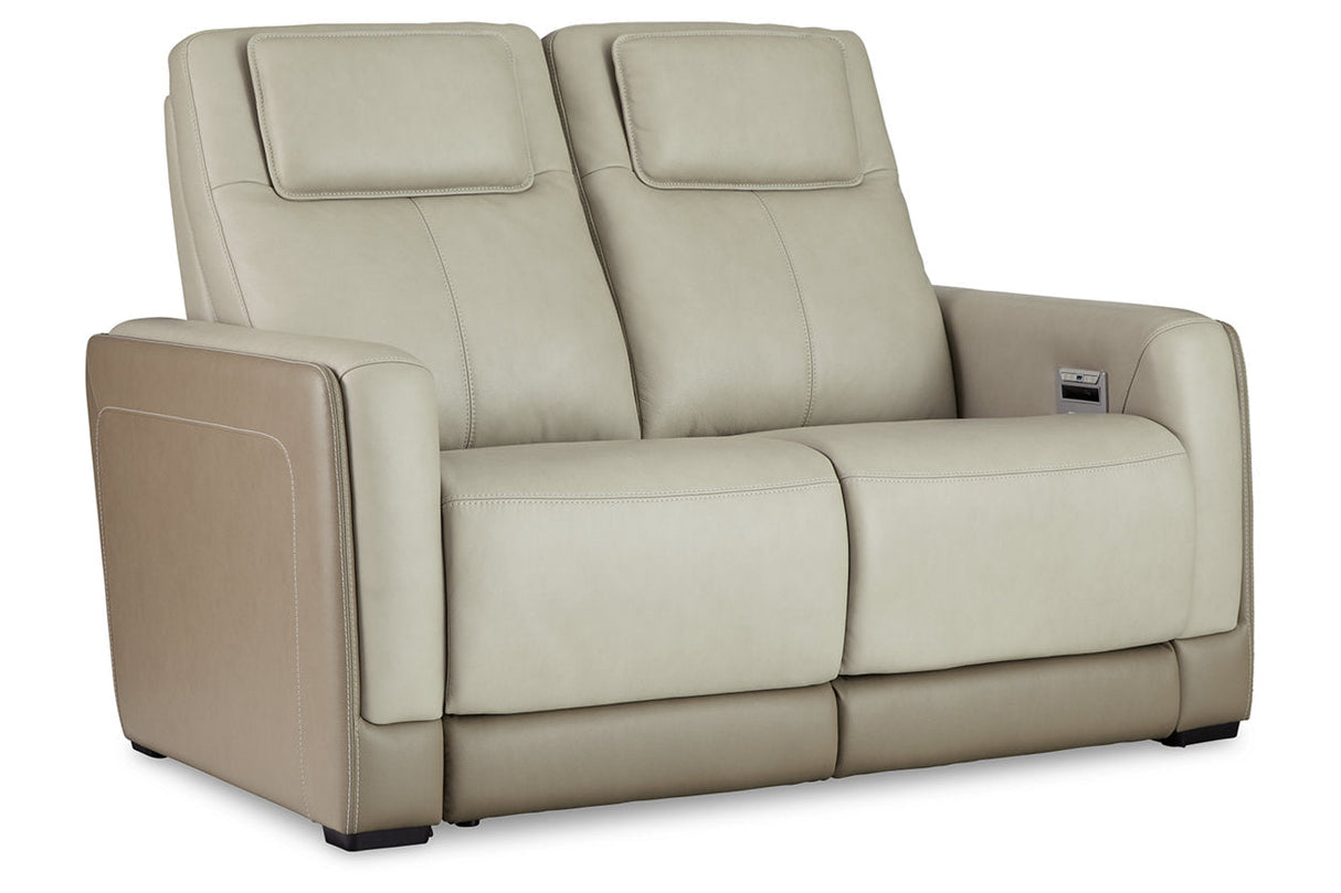 Battleville Almond Power Reclining Loveseat