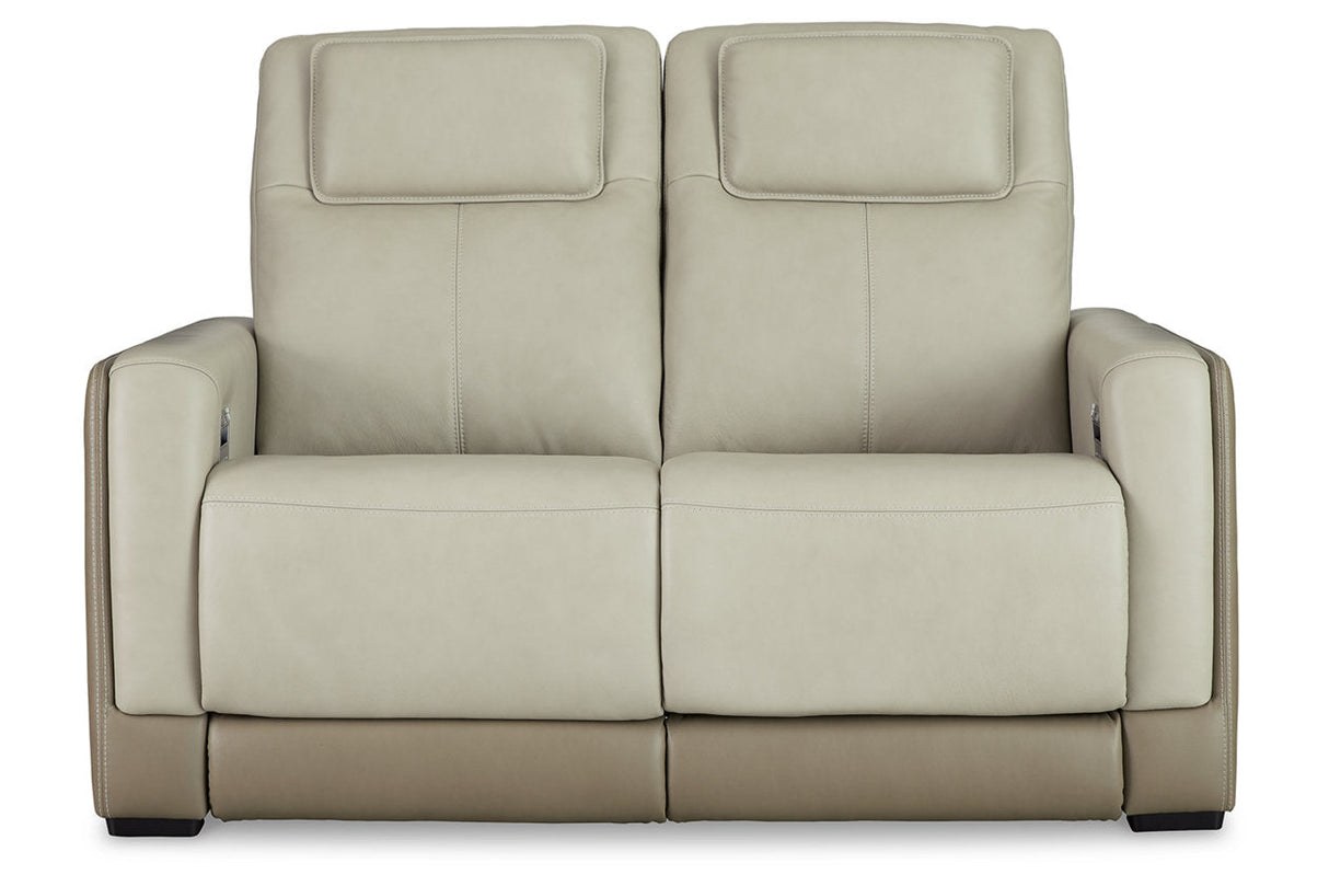 Battleville Almond Power Reclining Loveseat