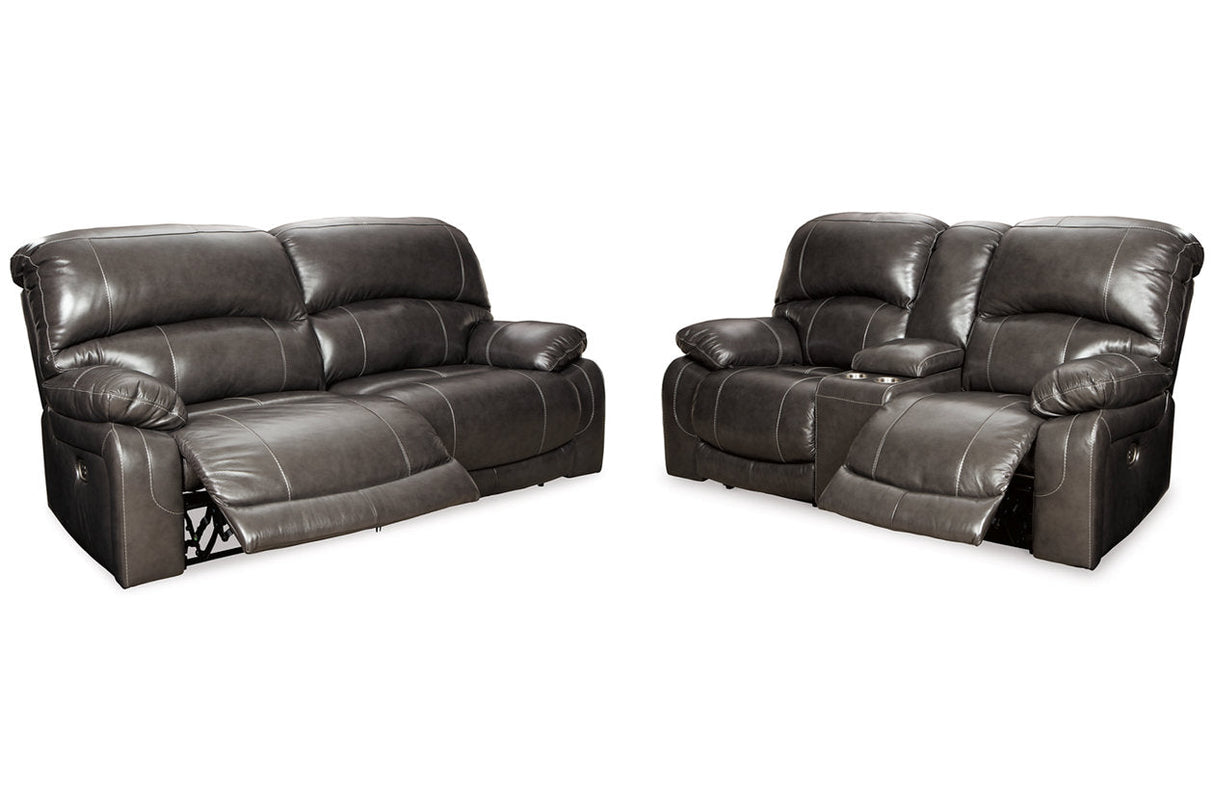 Hallstrung Gray Power Reclining Living Room Set