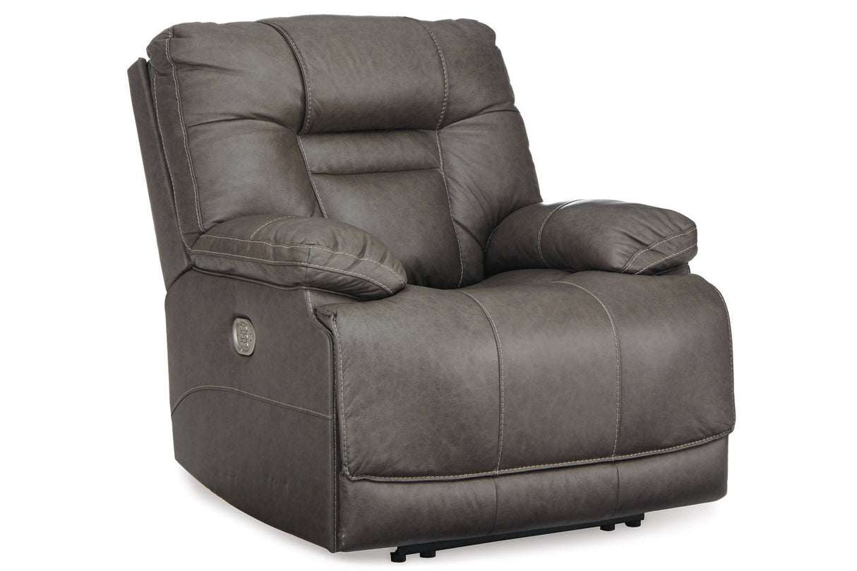 Wurstrow Smoke Power Reclining Sofa, Loveseat and Recliner