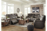 Wurstrow Smoke Power Reclining Sofa, Loveseat and Recliner