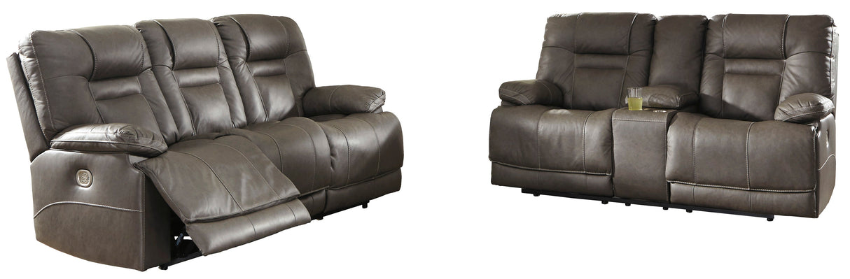 Wurstrow Smoke Power Reclining Living Room Set