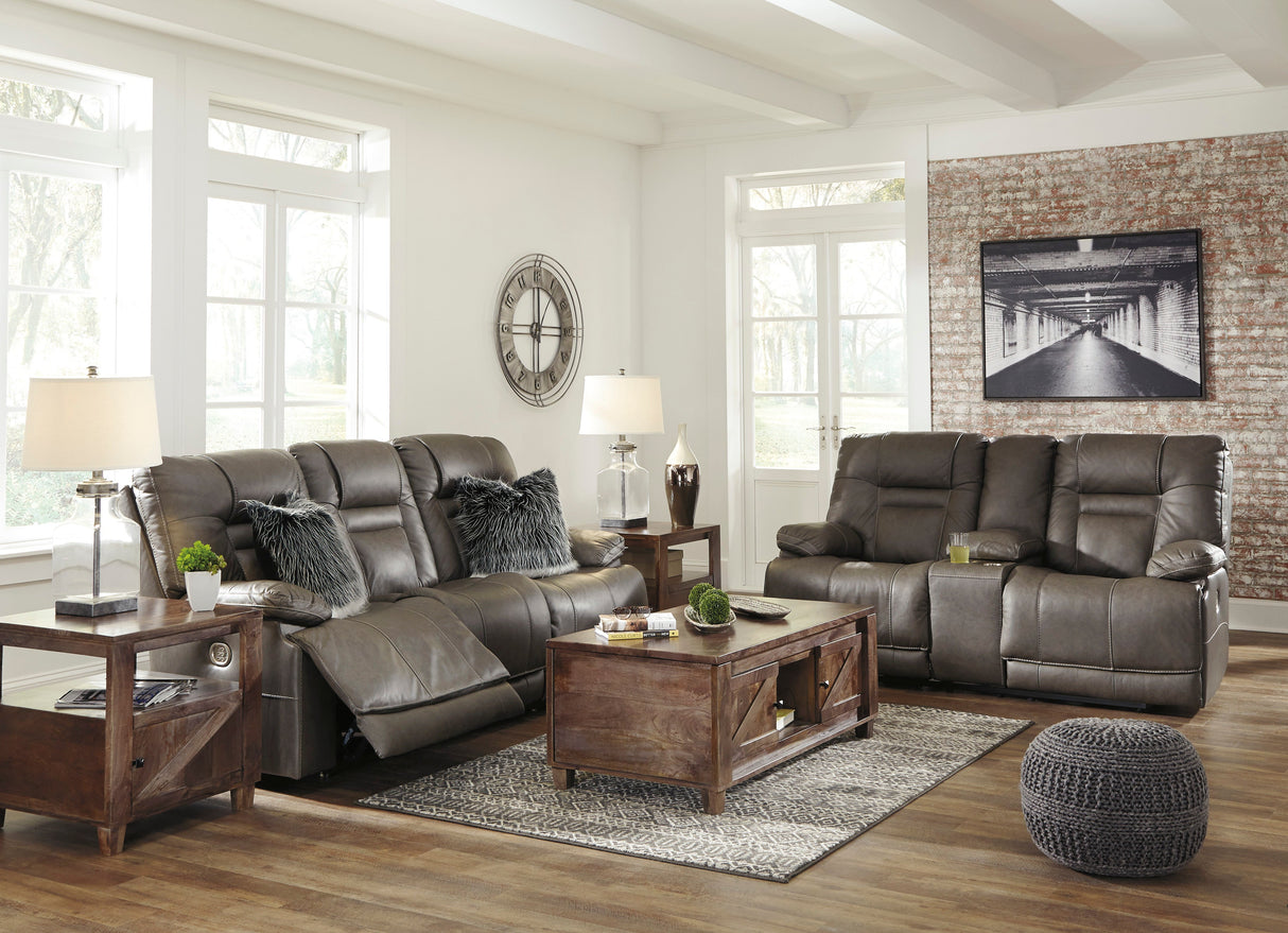 Wurstrow Smoke Power Reclining Living Room Set