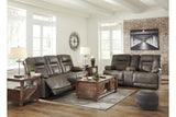 Wurstrow Smoke Power Reclining Sofa and Loveseat