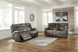 Wurstrow Smoke Power Reclining Living Room Set