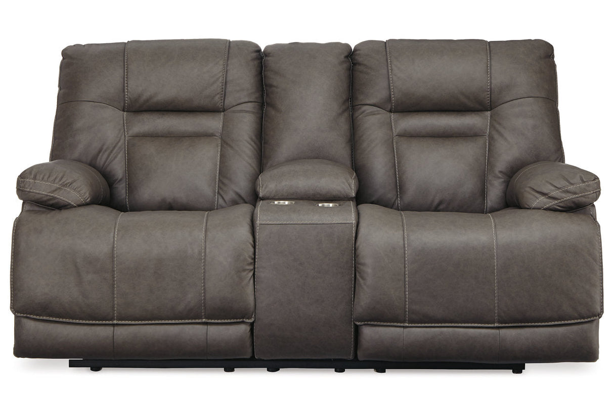 Wurstrow Smoke Power Reclining Sofa and Loveseat