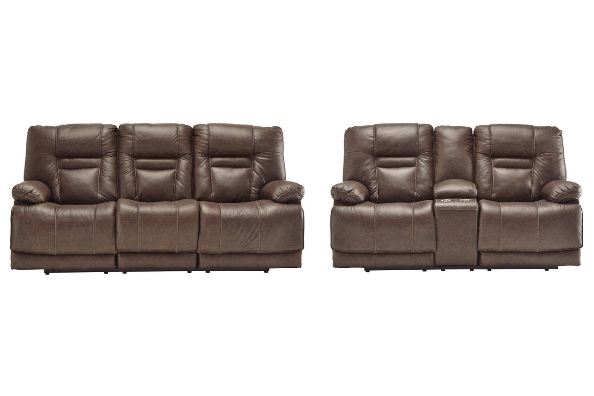 Wurstrow Umber Power Reclining Sofa and Loveseat