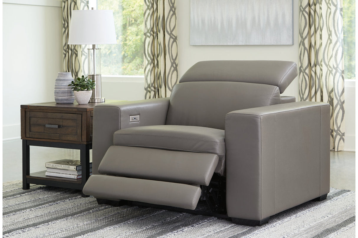 Texline Gray Power Recliner