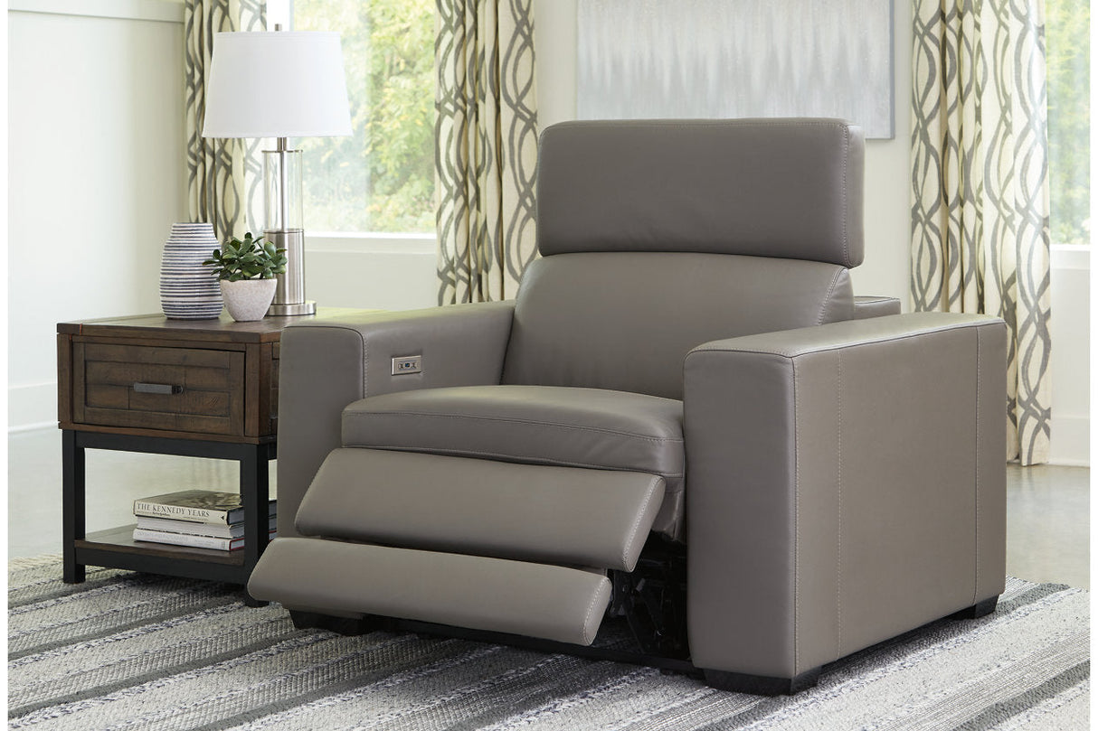 Texline Gray Power Recliner