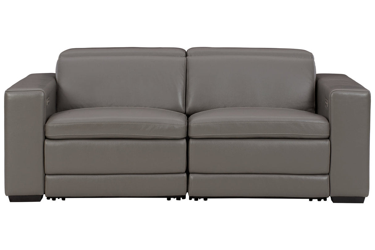 Texline Gray 3-Piece Power Reclining Loveseat