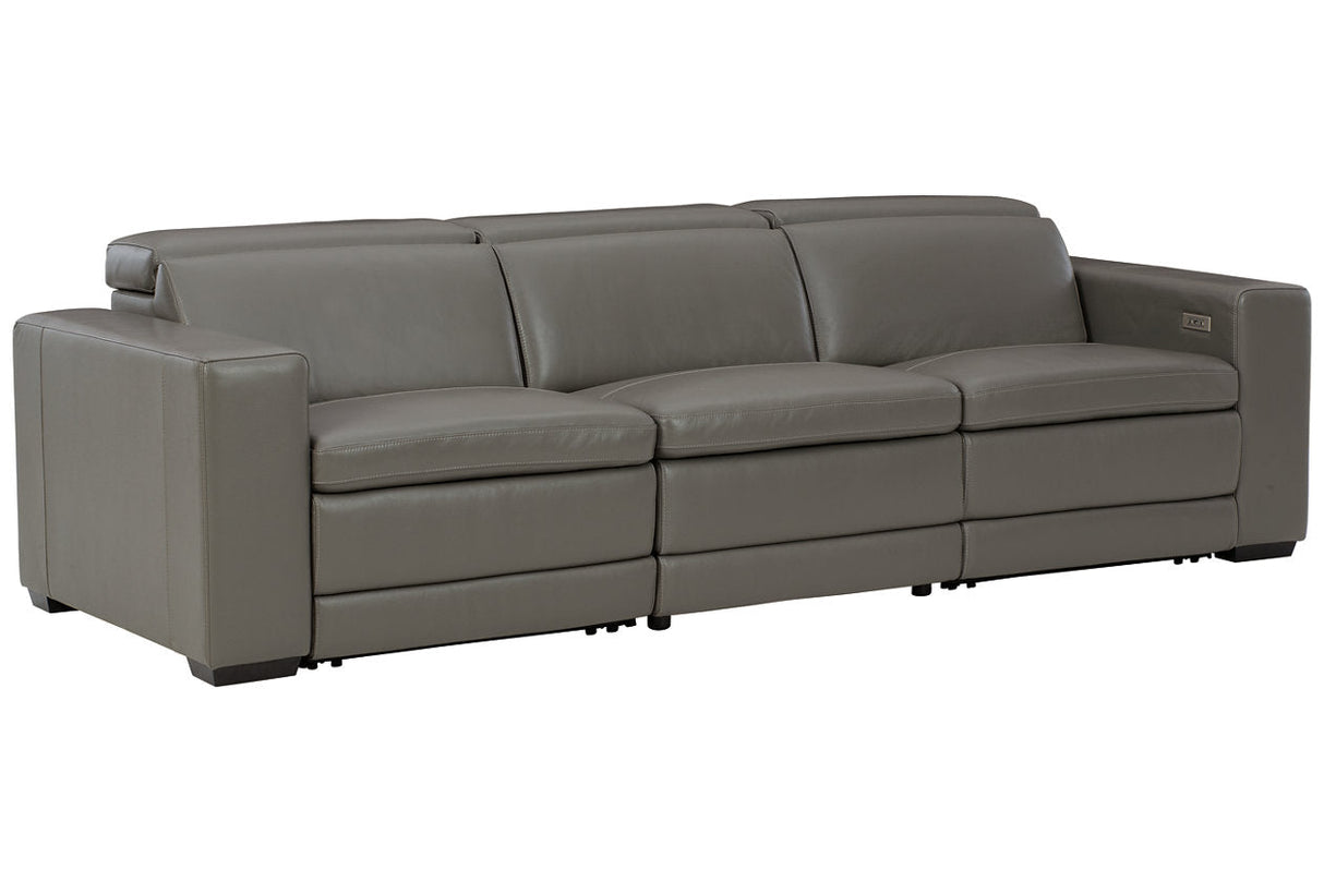 Texline Gray 4-Piece Power Reclining Sofa