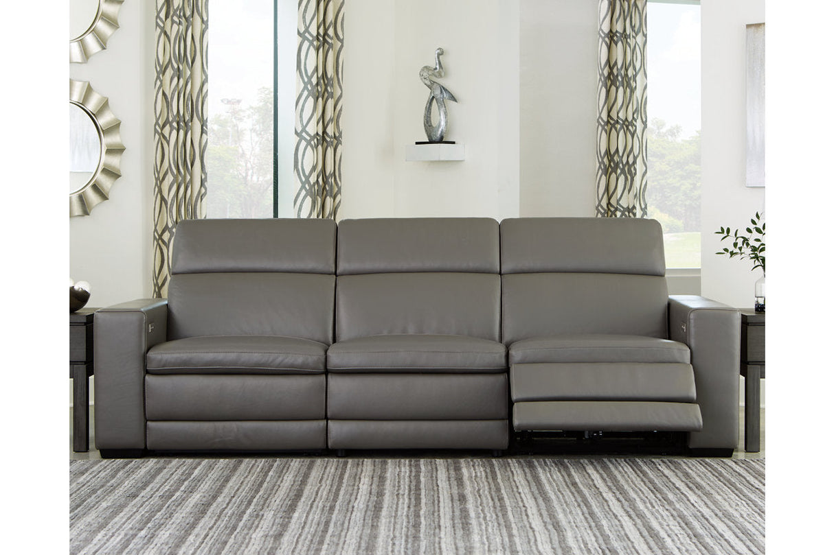 Texline Gray 4-Piece Power Reclining Sofa