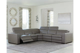 Texline Gray 6-Piece Power Reclining Sectional