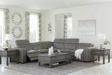 Texline Gray 6-Piece Power Reclining Sectional