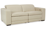 Texline Sand 3-Piece Power Reclining Sectional Loveseat