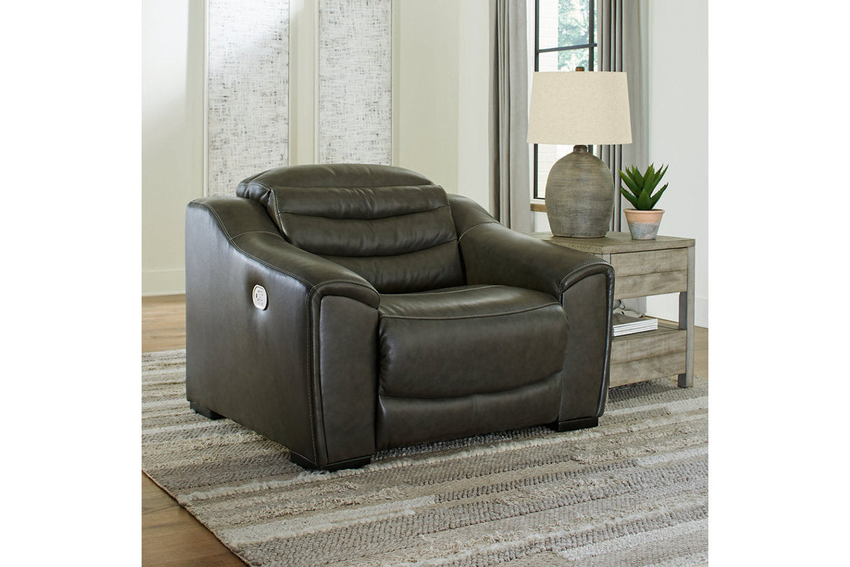 Center Line Dark Gray Power Recliner