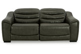 Center Line Dark Gray 2-Piece Power Reclining Sectional Loveseat