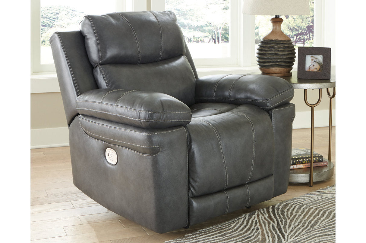 Edmar Charcoal Power Recliner