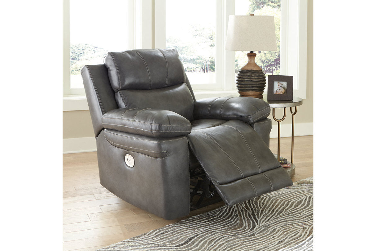 Edmar Charcoal Power Recliner