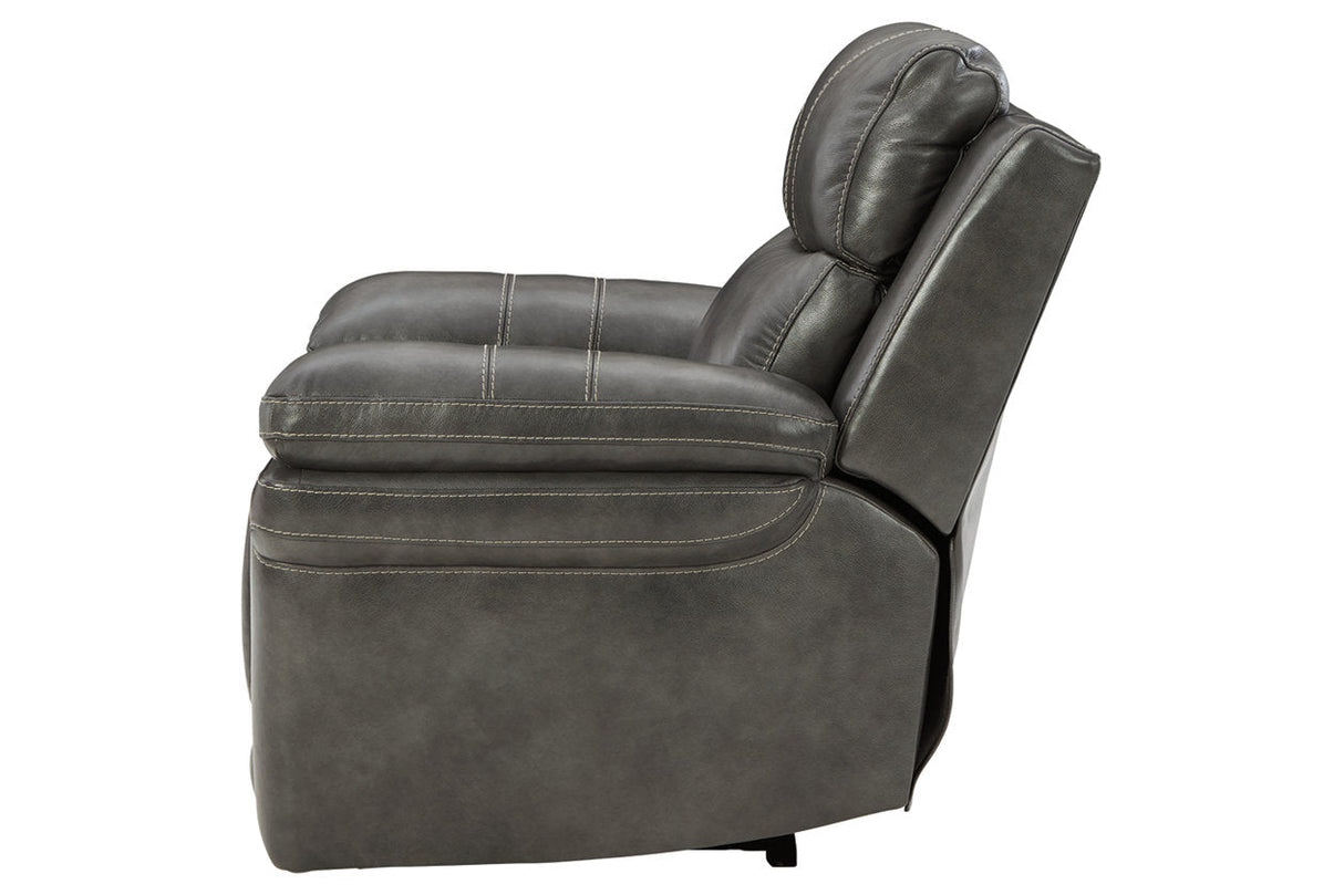 Edmar Charcoal Power Recliner