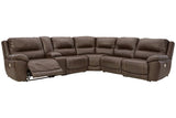 Dunleith Chocolate 6-Piece Power Reclining Sectional