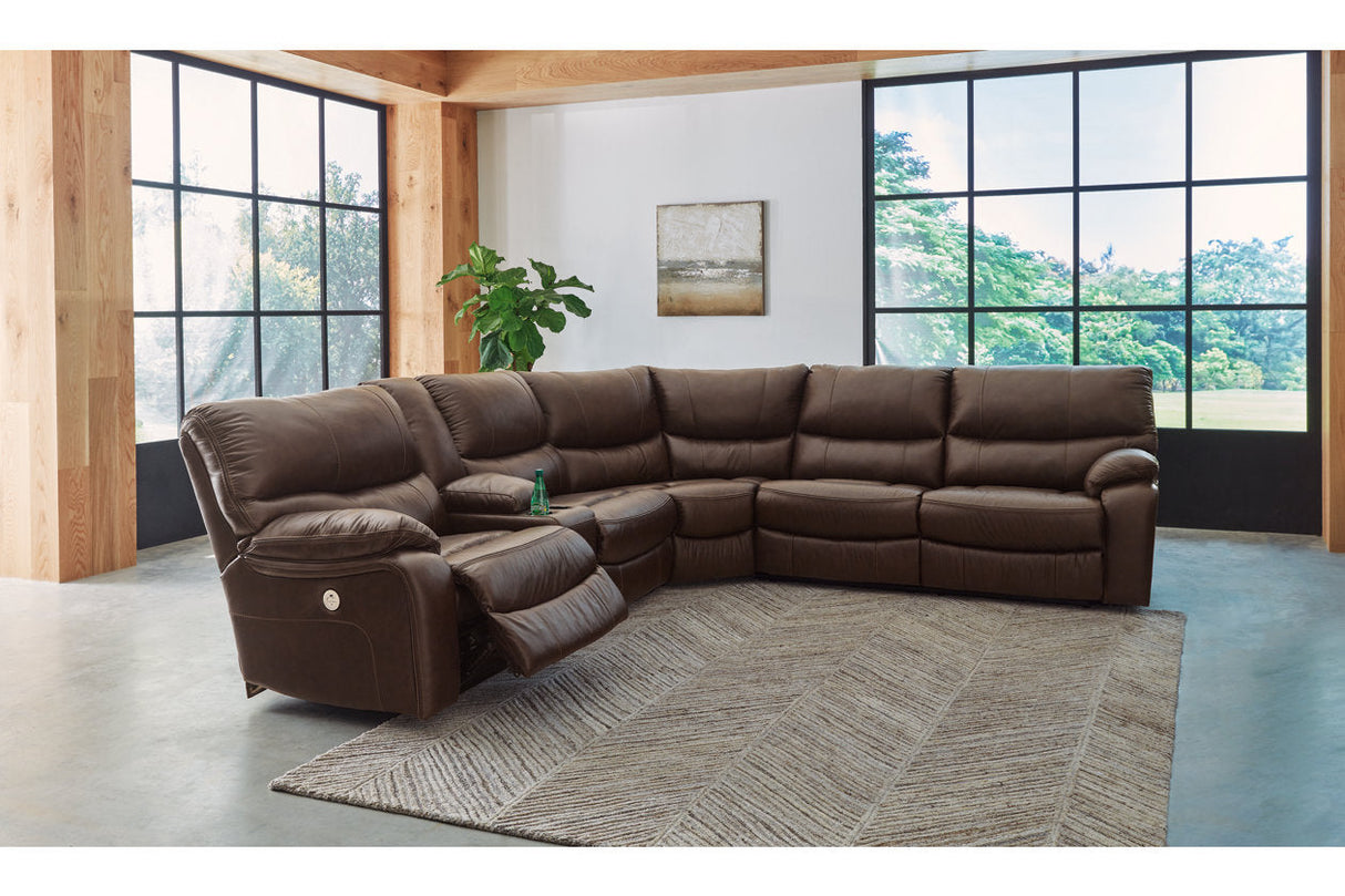 Family Circle Dark Brown 3-Piece Power Reclining Sectional