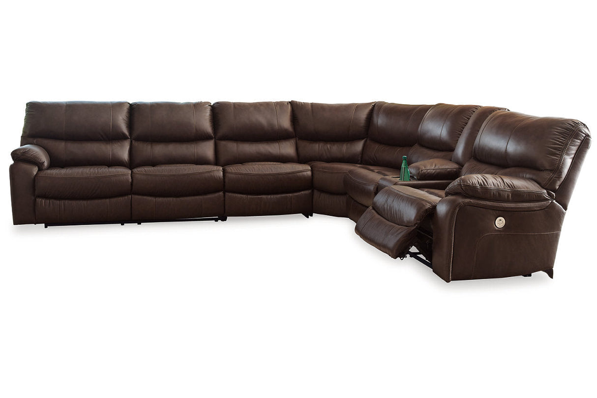 Family Circle Dark Brown 4-Piece Power Reclining Sectional