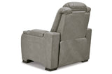 The Man-Den Gray Power Reclining Sofa and Recliner