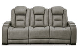 The Man-Den Gray Power Reclining Sofa and Recliner