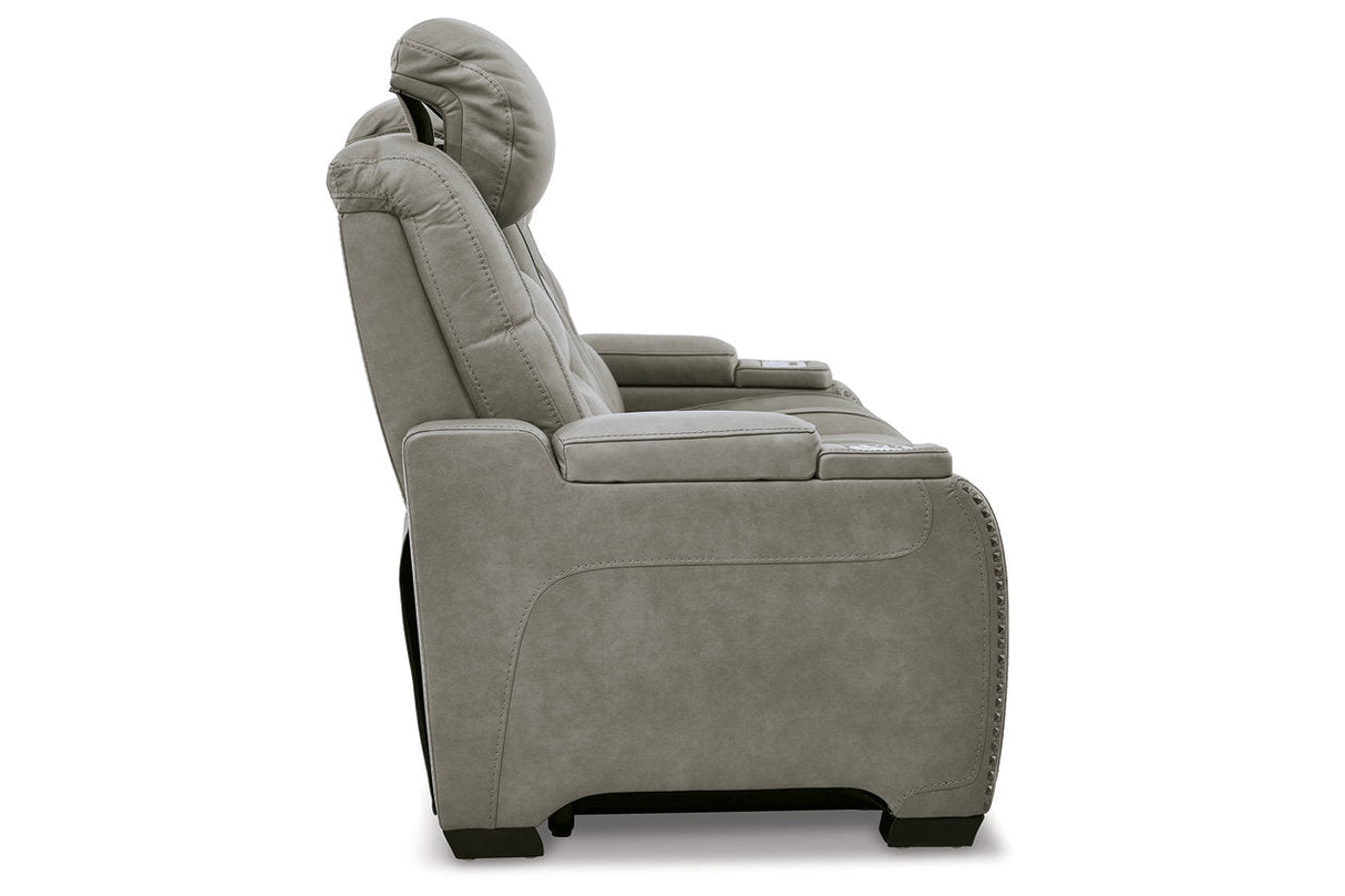 The Man-Den Gray Power Reclining Sofa and Recliner