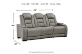 The Man-Den Gray Power Reclining Sofa and Recliner