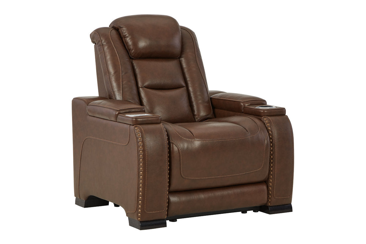 The Man-Den Mahogany Power Recliner