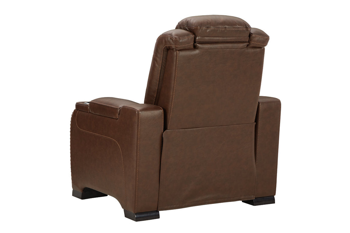 The Man-Den Mahogany Power Recliner