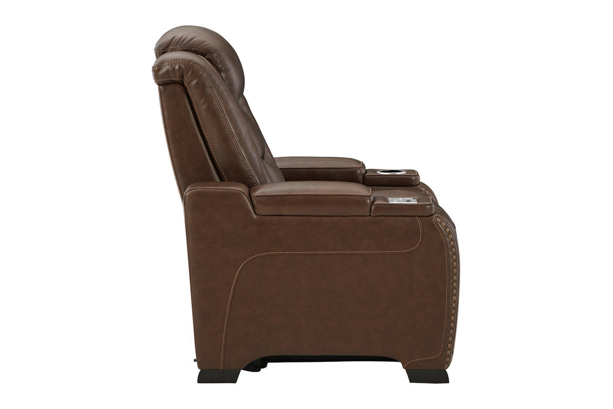 The Man-Den Mahogany Power Recliner