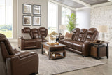 The Man-Den Mahogany Power Reclining Living Room Set