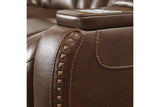 The Man-Den Mahogany Power Reclining Sofa