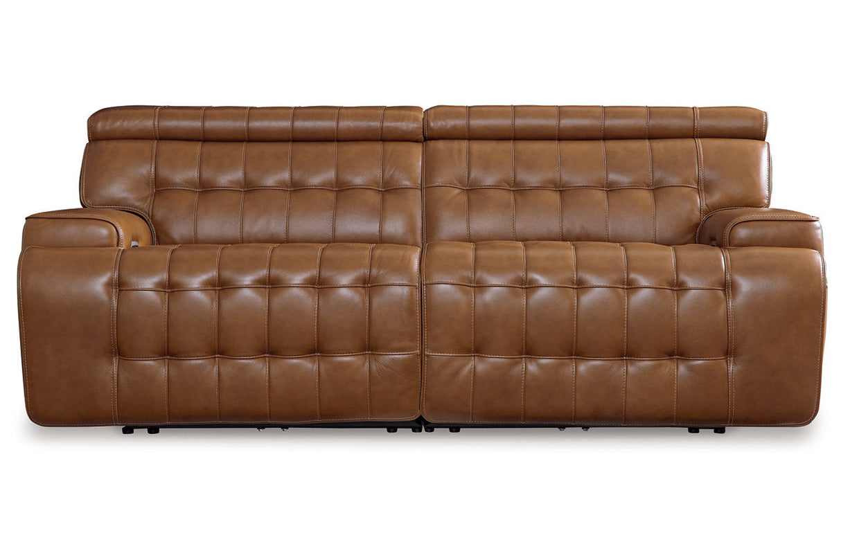 Temmpton Chocolate 2-Piece Power Reclining Sectional Loveseat