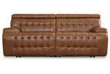 Temmpton Chocolate 2-Piece Power Reclining Sectional Loveseat