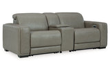 Correze Gray 3-Piece Power Reclining Sectional Loveseat