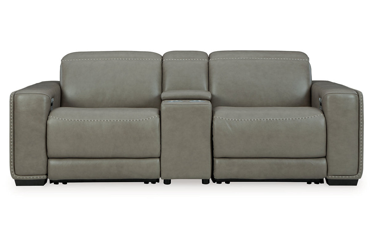 Correze Gray 3-Piece Power Reclining Sectional Loveseat