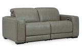 Correze Gray 2-Piece Power Reclining Sectional Loveseat