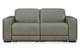 Correze Gray 2-Piece Power Reclining Sectional Loveseat