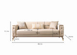 Belinda Ivory Velvet Sofa 89" & Loveseat 69"