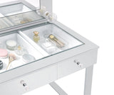 Umbridge Chrome and White 3-Drawer Vanity with Lighting by Coaster at Eve Furniture