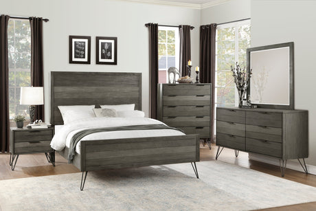 Urbanite Gray Panel Bedroom Set by Homelegance at Eve Furniture