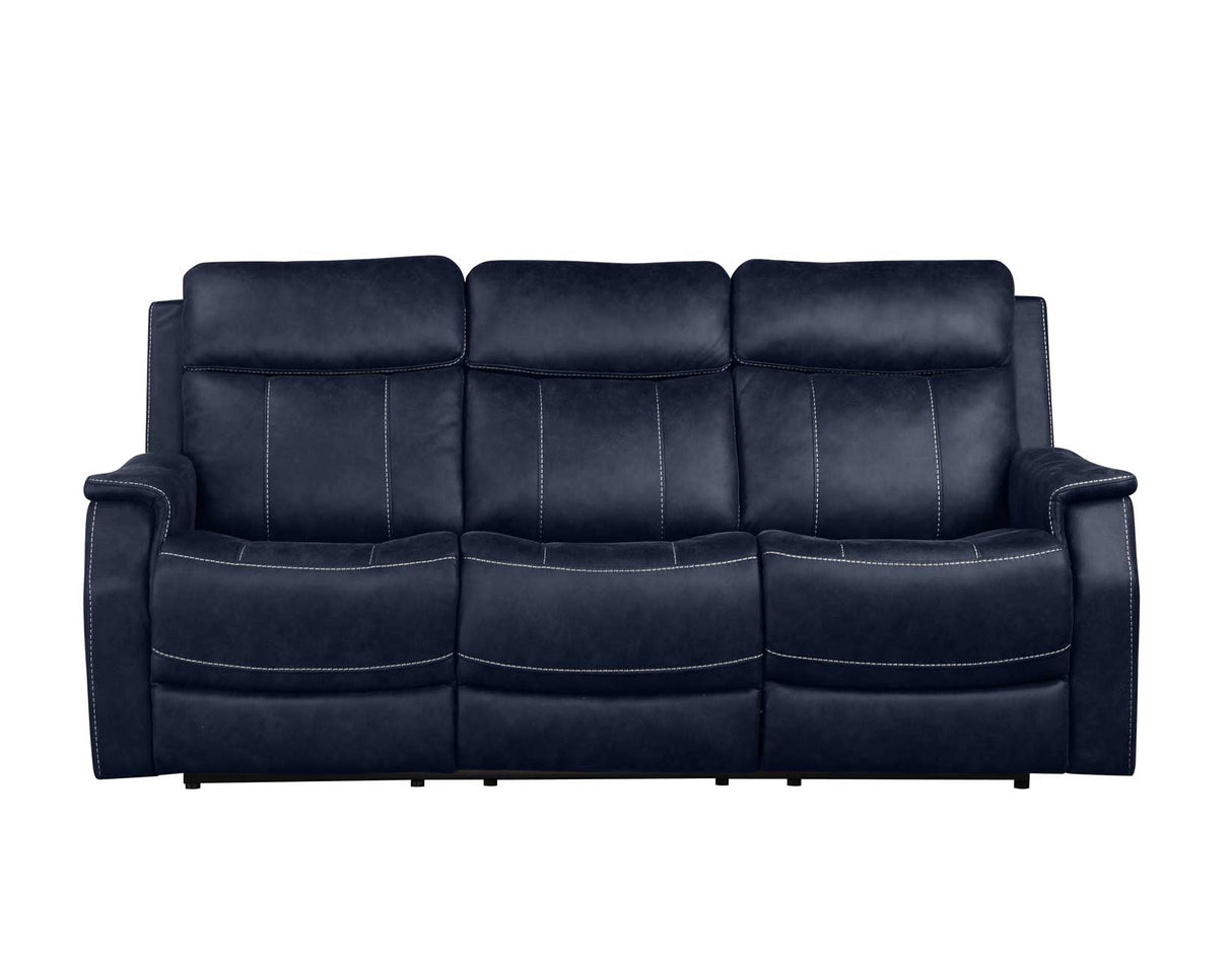 Valencia Ocean Blue Dual Power Reclining Sofa by Steve Silver at Eve Furniture