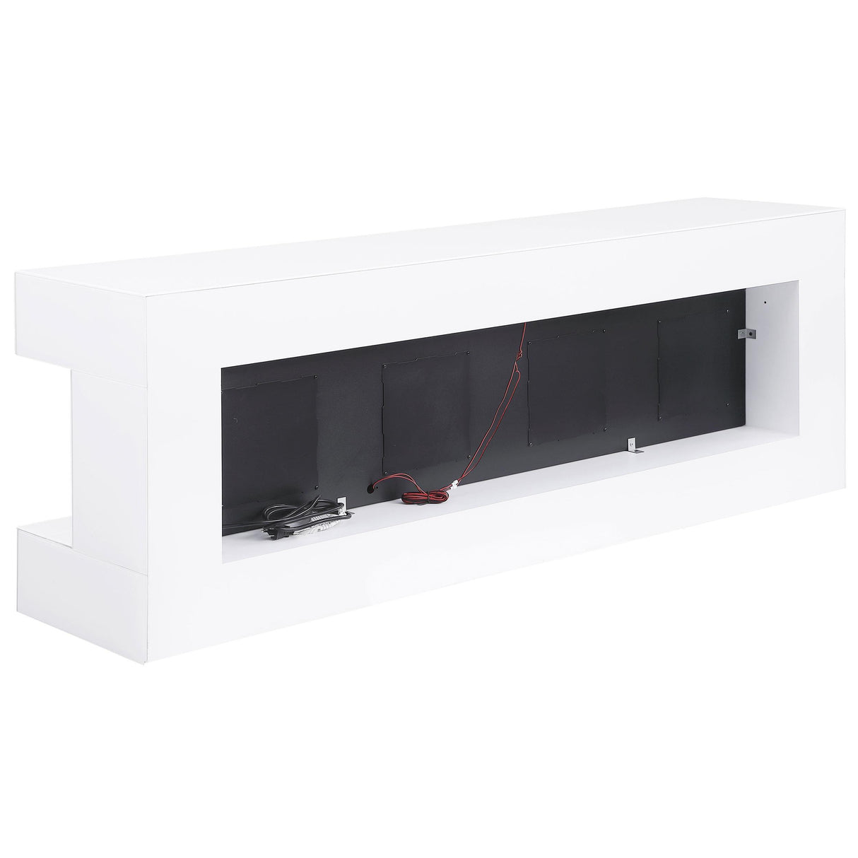 Vallerie White 71" TV Stand Fireplace Console by Coaster at Eve Furniture